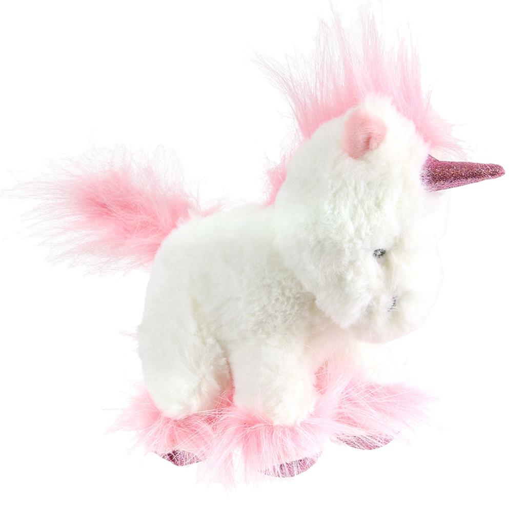 Les Trésors De Lily [Q4438] - Peluche design 'Licorne My Unicorn' rose blanc - 15 cm