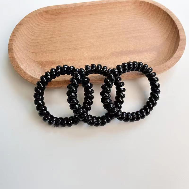 

5Pcs Elastic Spiral Hair Ties Telephone Wire Cord Hair Rings No Crease Styling Hair Accessories for Women Girls