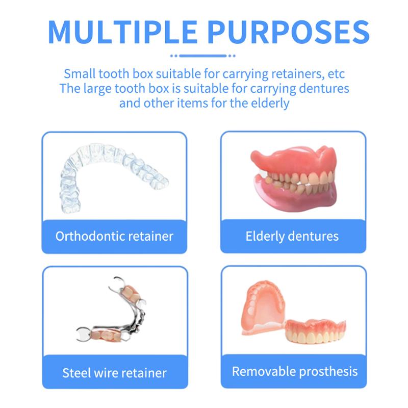 1Pcs Colorful Dental Braces Retainer Case Denture Tray Box Vent Holes Mouth Guard Aligner Braces Denture Box