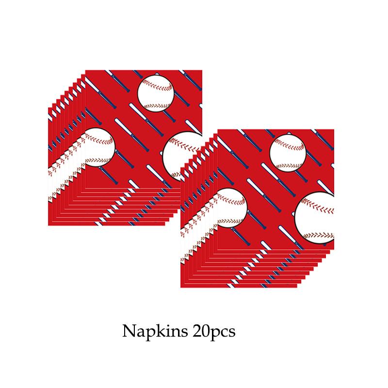 Baseball Theme Party Disposable Tableware Paper Plates Cup Banner Balloons Birthday Club Celebrations Baby Shower Decor Supplies