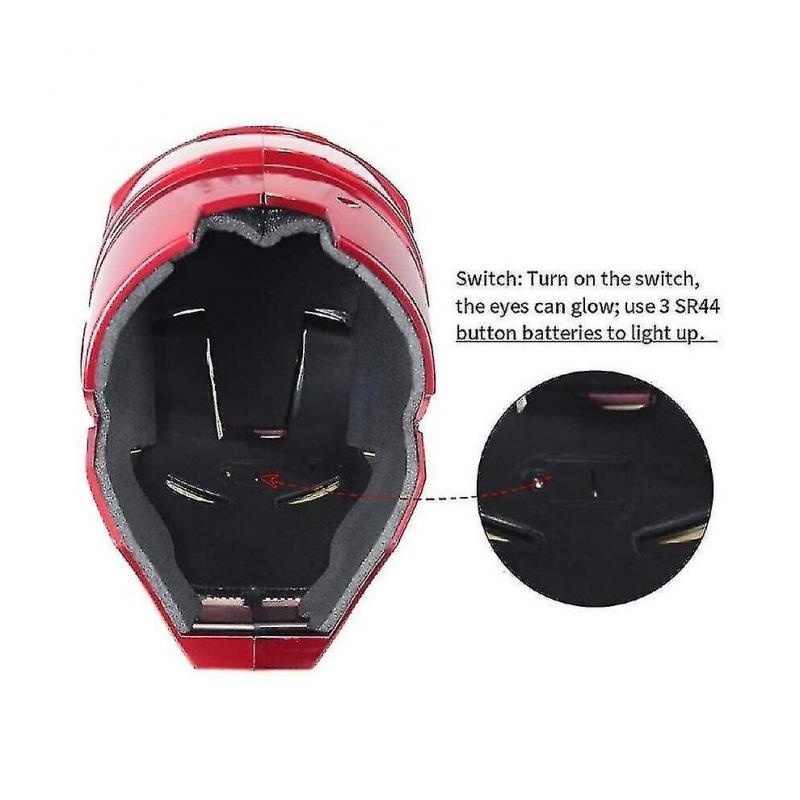 Avengers 1:1 Iron Man Electric Helmet Cosplay Mask - 3D PVC LED Luminous Mask for Kids & Adults, Perfect Party Costume