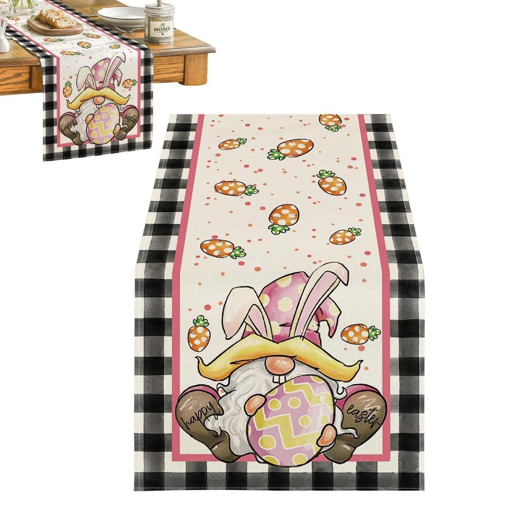 Cheap Easter Table RunnerHappy Easter Linen Table RunnersTable