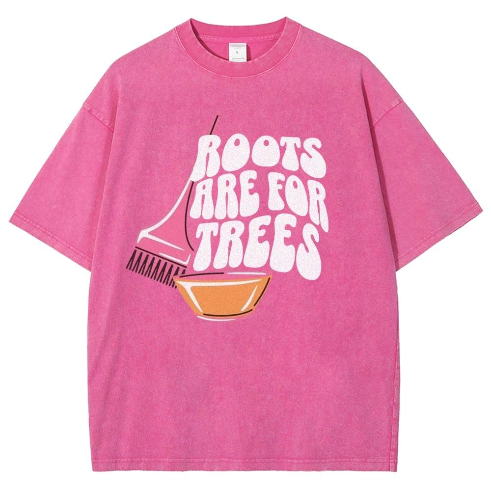 American Retro Style Pure Letter Print Women's T-Shirt Loose Oversized Unisex Wash T-Shirt Distressed Basic Tee