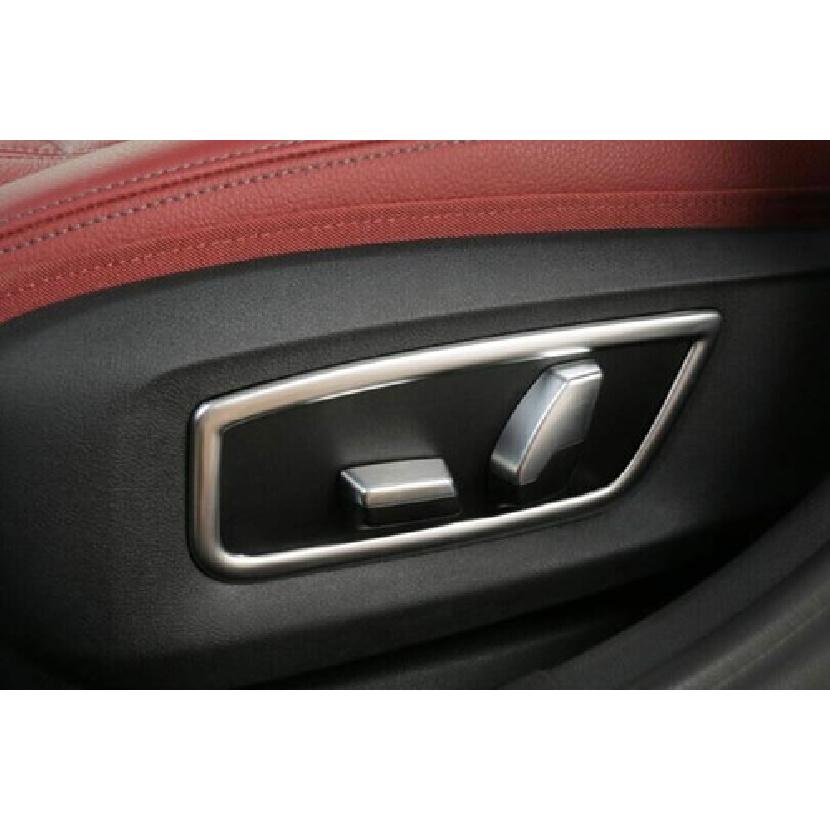 For BMW 5 Series G30 2018- ABS Silver Seat Button Handle Frame Cover Trim 2X
