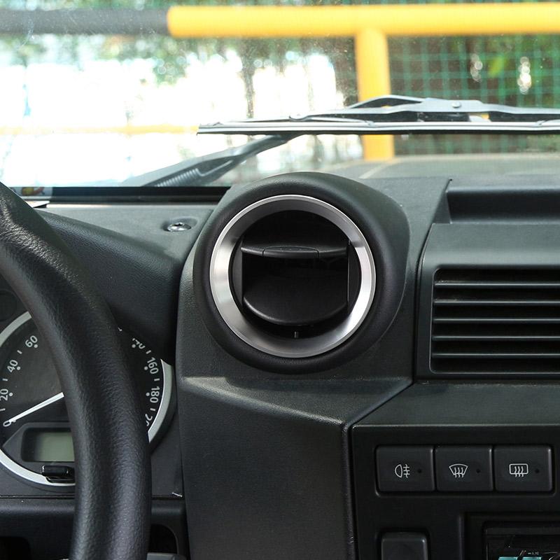 For Land Rover Defender 90 110 130 2004-18 interior moulding Center Console Air Vent Outlet Cover Ring Stickers Car Accessories YJ9