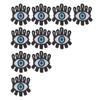10Pcs Embroidered Patches Sequin Eye Shape Covering Breakages Stains Iron On Patches for DIY