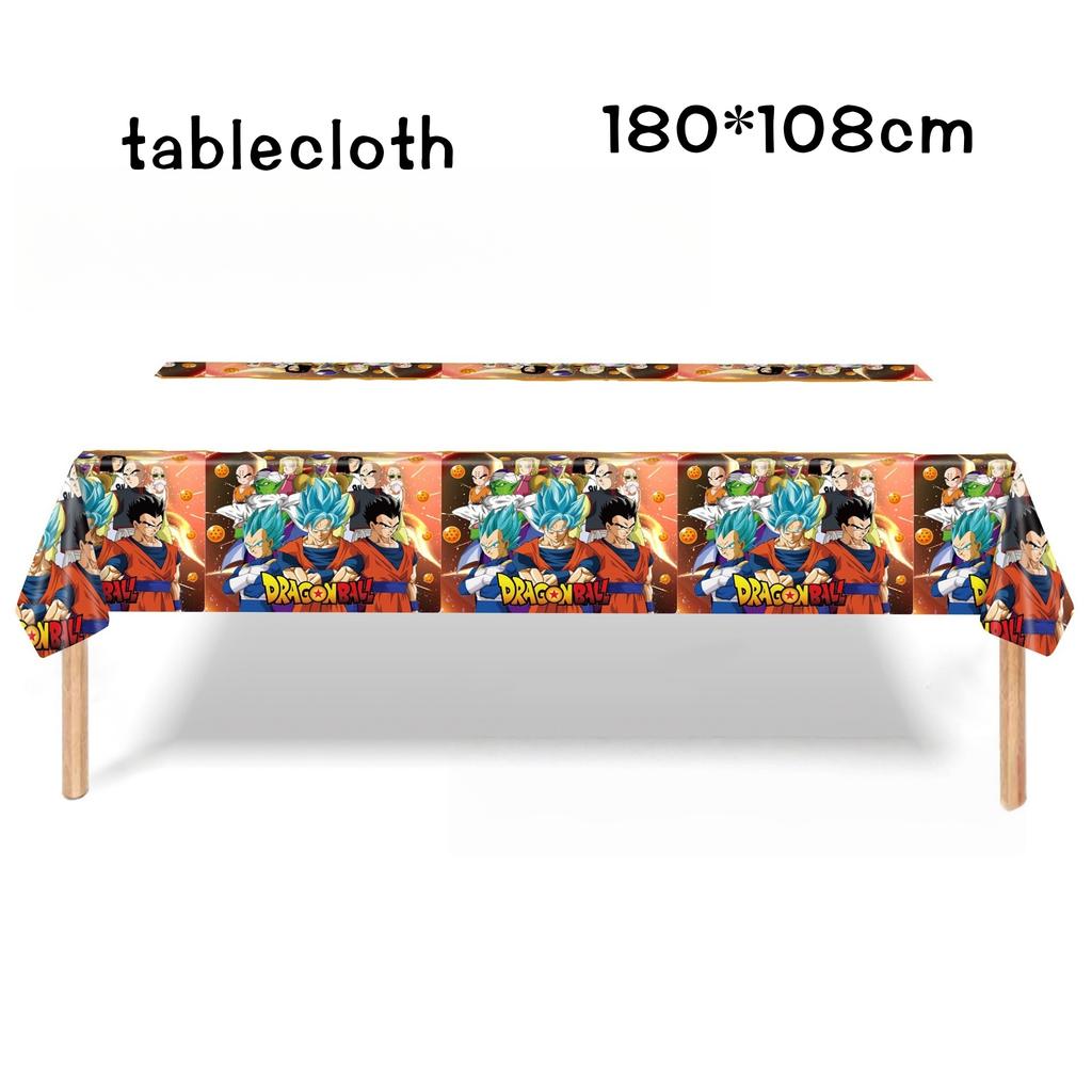 Dragon Ball Geburtstag Dekoration Set Tischdecke Teller Serviette Becher Kuchen Deko Partyhut Babyparty Dragon Ball Partygeschenke