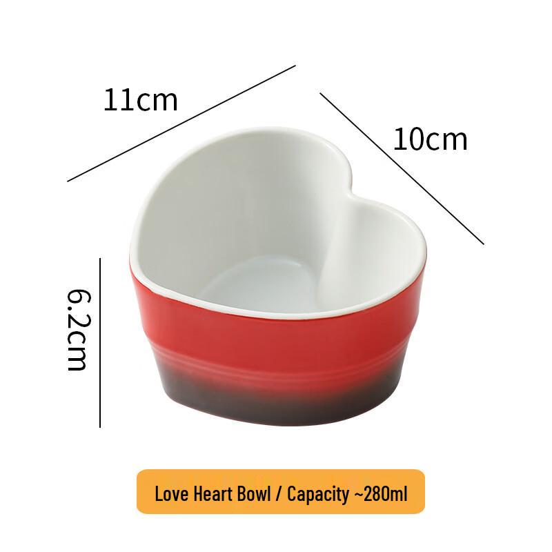 

Zhi Shi European Style Ceramic Heart Baking Bowls