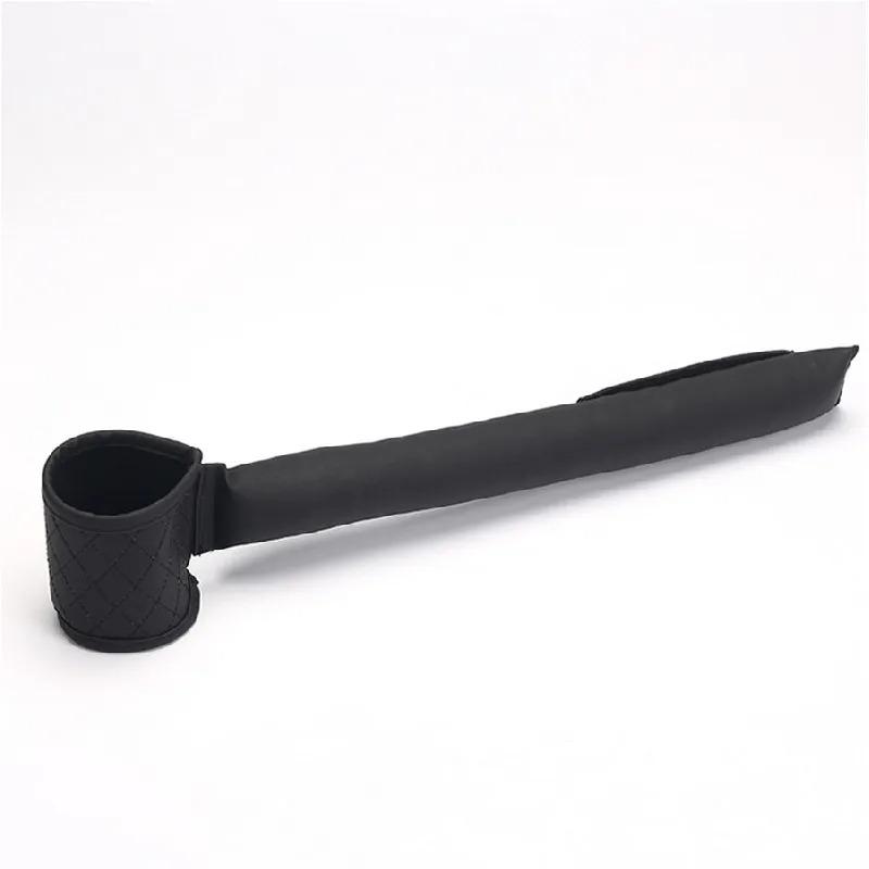 

Pu Leather Black Car Seat Gap Filler Leak Stop Pad With Cup Bottle Holder Right