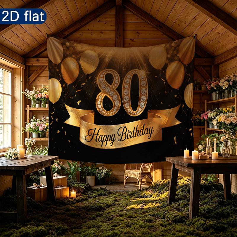 Party Backdrop Birthday Wedding Balloon 80 Photo Booth Background Front Door Decor