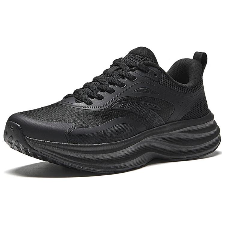 Anta Lightweight Cloud Comfortable Trendy Non-Slip Wear-Resistant Low-Top Casual Running Shoes Men Sneakers Black 112445506-5