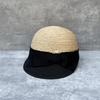 25 Sweet And Cool Face Small Raffia Cap Versatile Bow Straw Hat Women'S Niche Summer Travel Equestrian Hat