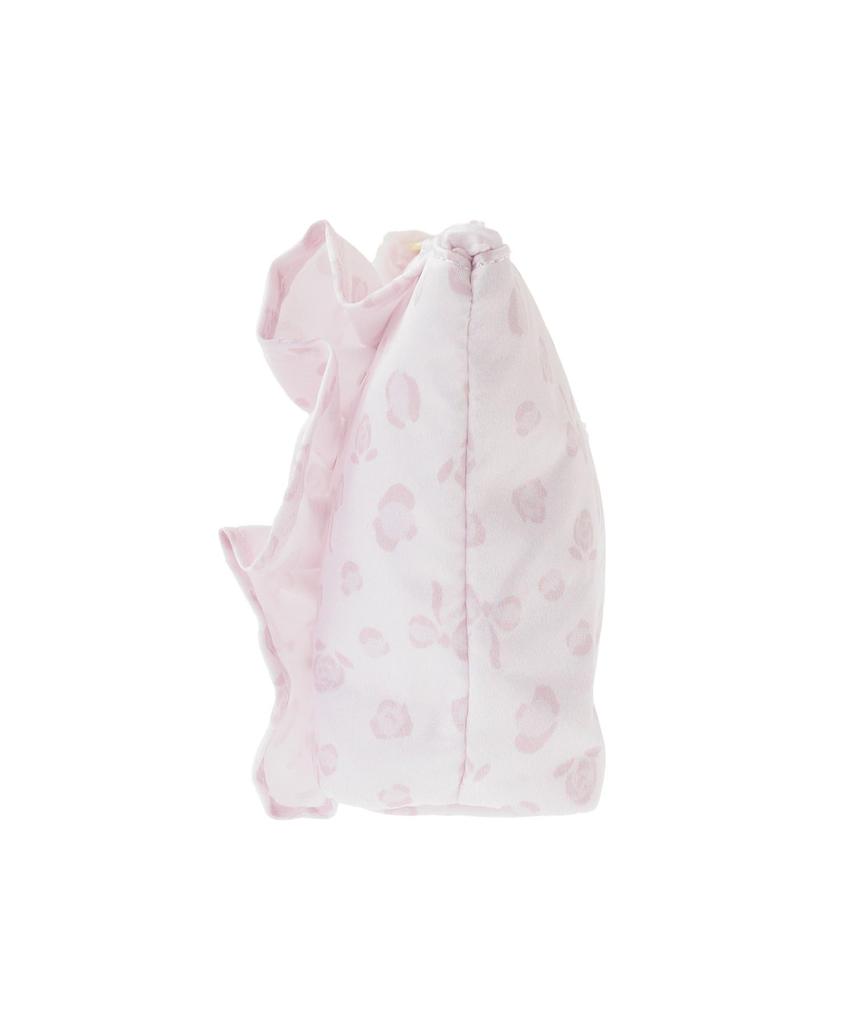 Maison De Fleur Ribbon Leopard Frill Pouch, Light Pink, Women's