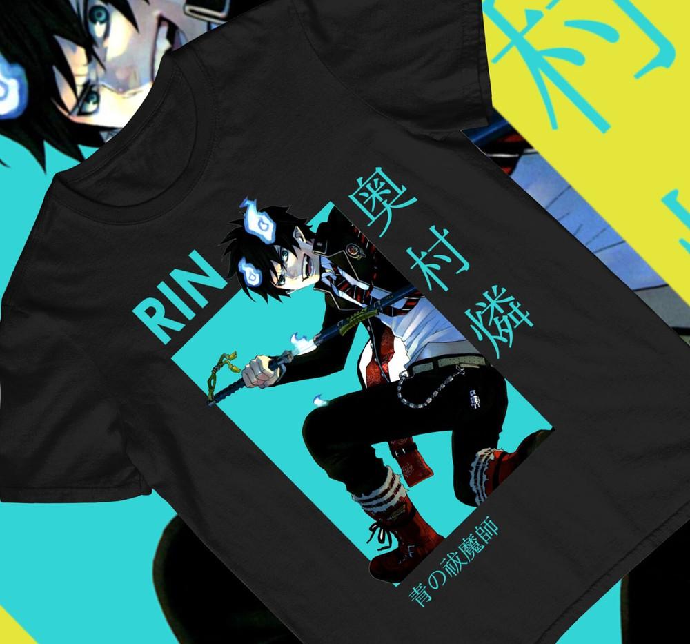 

Rin Okumura Blue New T-shirt,anime ,manga,best boy, high school, katana 4XL