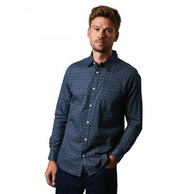 Men's Tudor Tile Print Long-Sleeved Shirt