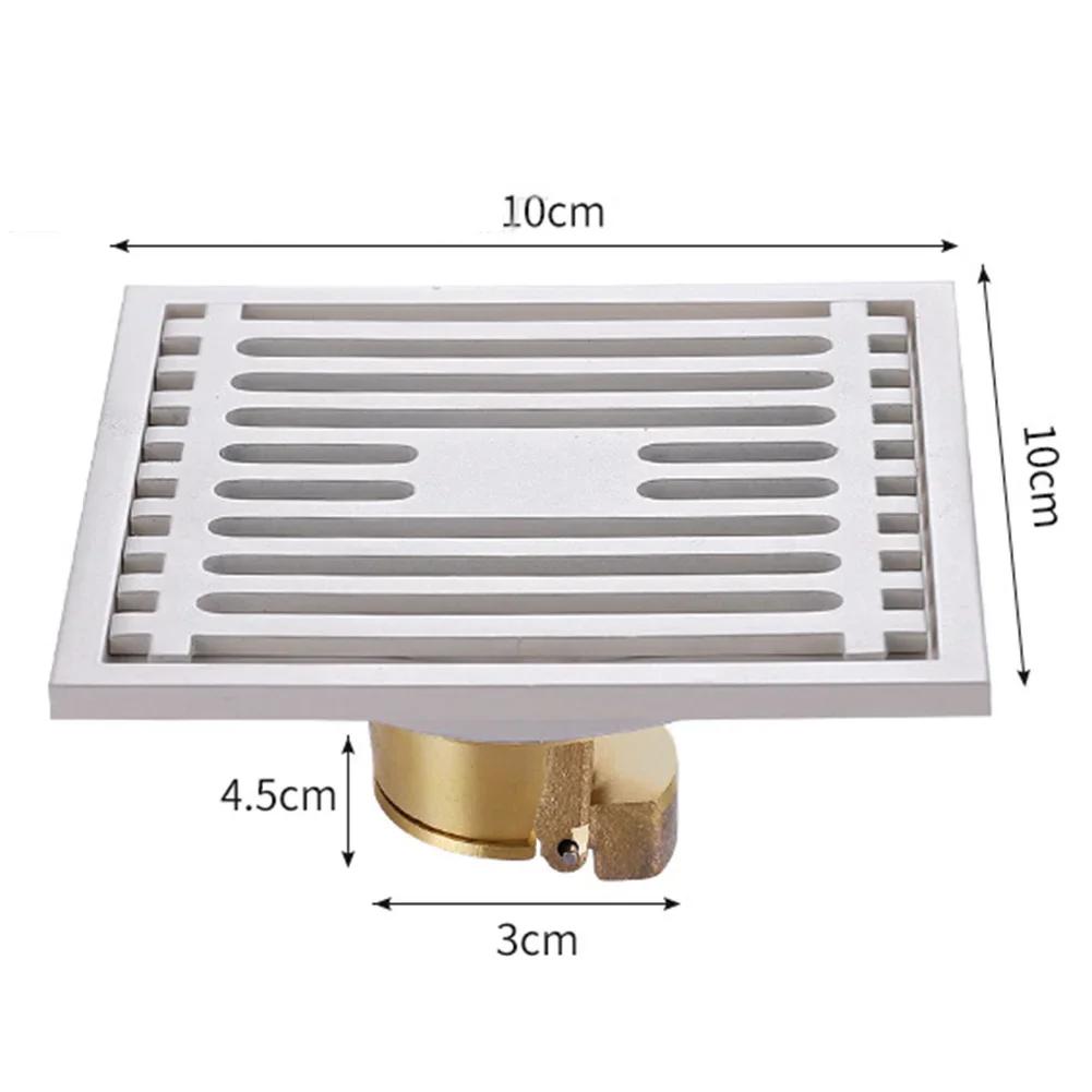 Shower Floor Drain Stainless Steel Floor Drain Toilet Bathroom Sewer Square Anti-odor Drainer Cover Bathroom Accessories