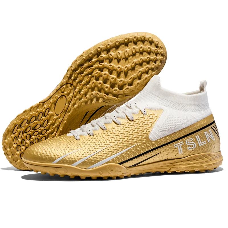 High Quality 2025 Golden Men's Football Boots Society Size 46 Superstar Soccer Shoes Cleats Man Crampon Football Training Shoes