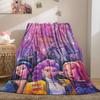 K-pop Girl Group HUNTR/X Starlight Themed Flannel Blanket for Adult Quality Soft Warm Universal Blanket for Travel Picnic Home