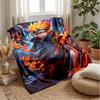 Naruto Uzumaki Printed Flannel Blanket Skin Friendly Warm Decorative Throw for Indoor Couch Bed Daily Use