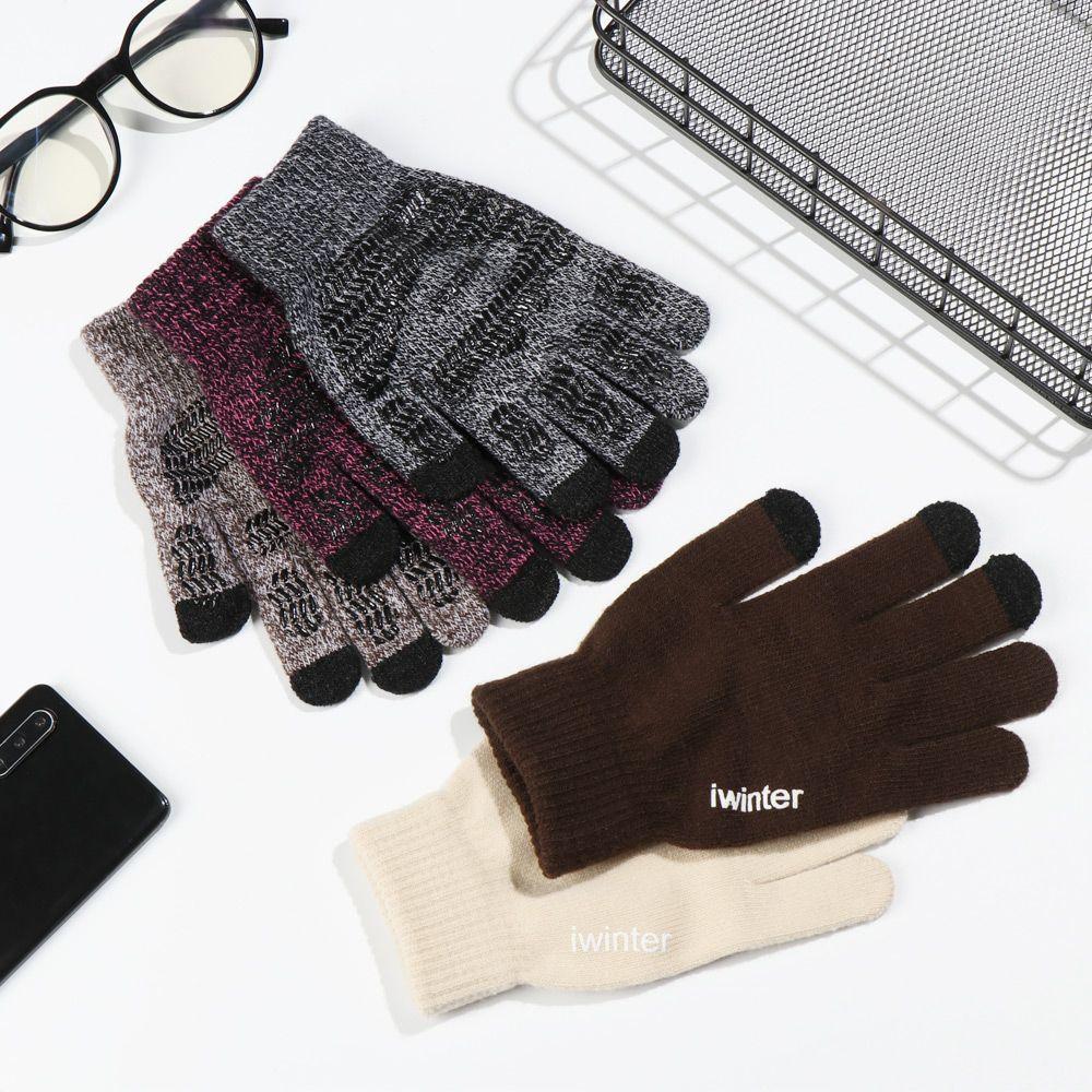 Outdoor Sport Sport Cycling Gloves Full Finger Mittens Knitted Wool Mitts Touch Screen Gloves