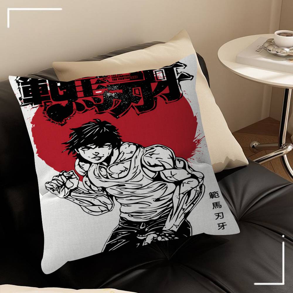 Anime Baki The GGrappler Cushion Cover Decorative Pillow Sofa Home Decor Case Pillow Cases