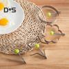 5Pcs Egg Mold Ring Easy To Clean Creative Round Heart Shapes Stainless Steel Frying Egg Mold for Home Kitchen