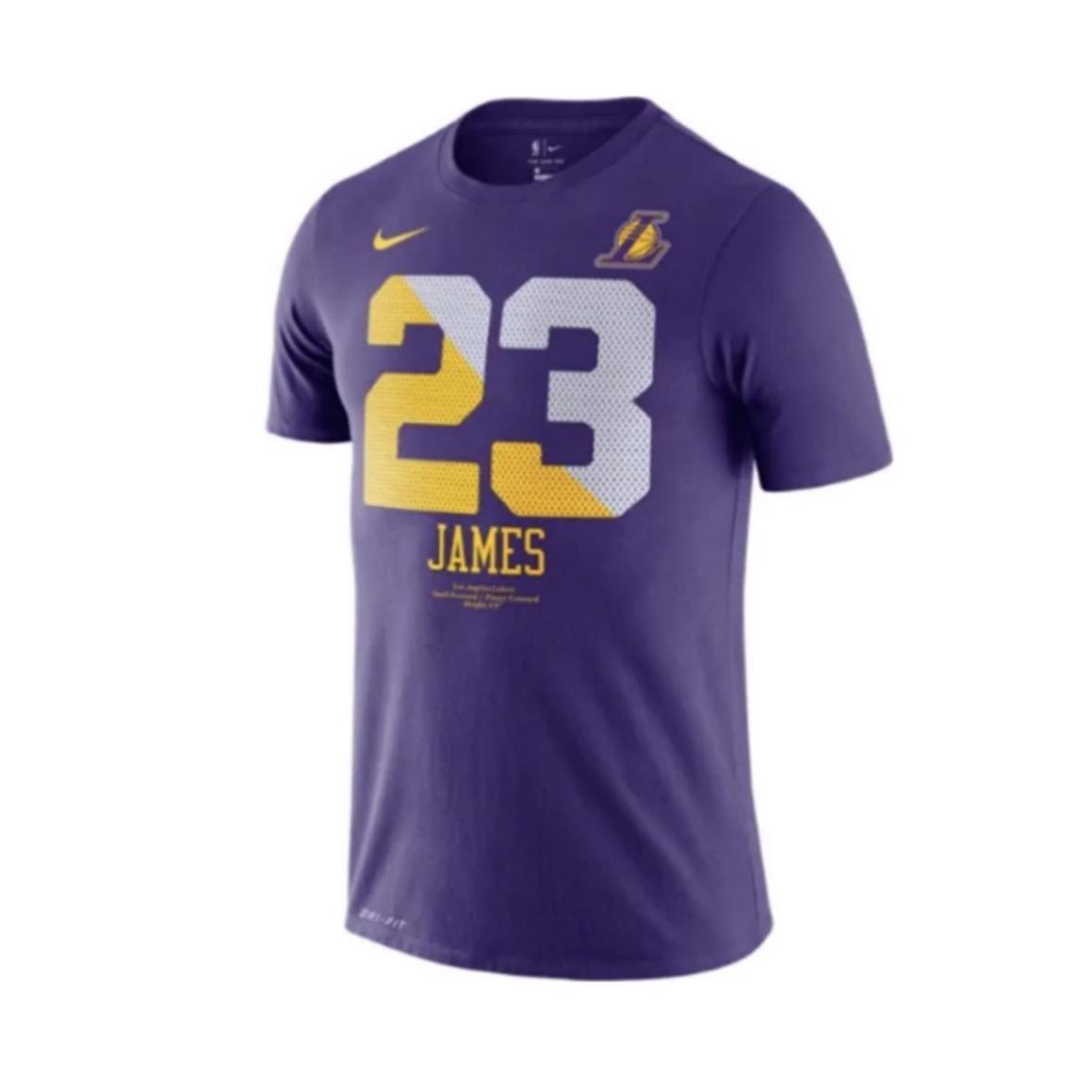Nike T Shirts Men s Purple Crew Neck Moderate Straight Fit AT1161-547 M