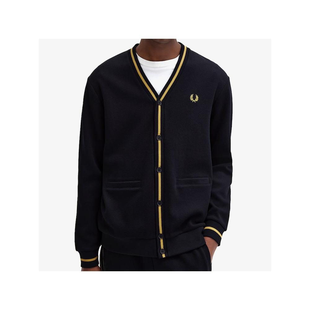 Fred Perry [headquarters Genuine] Fred Perry [sharp] Tip Pique Texture Cardigan  W75  Afpm2432654 W75 qzgAfpm2432654 W75