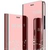 Case - Samsung - Galaxy A22 5G - Mirror - 360 Protection - Rose Gold Leather
