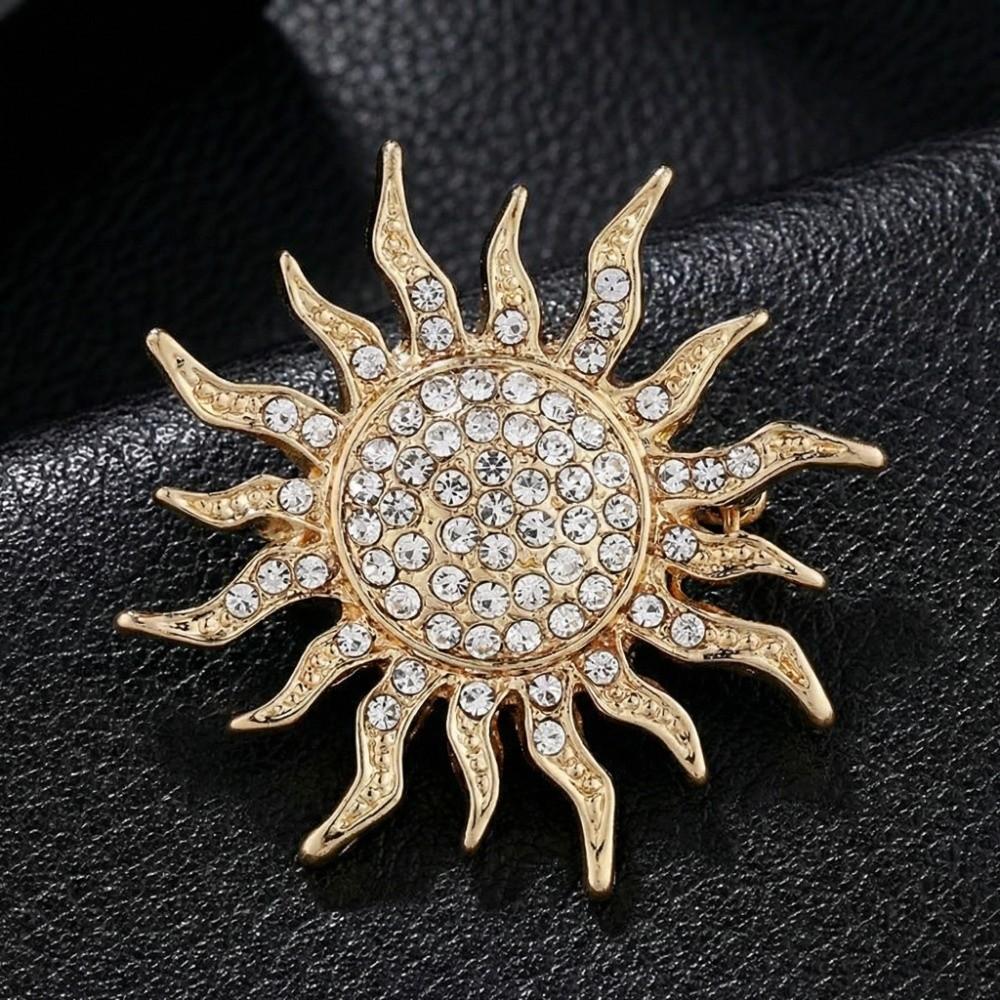 Sunflower Suit Lapel Pin Metal Men Brooch Vintage Fashion Suit Collar Pin  Collar Decoration