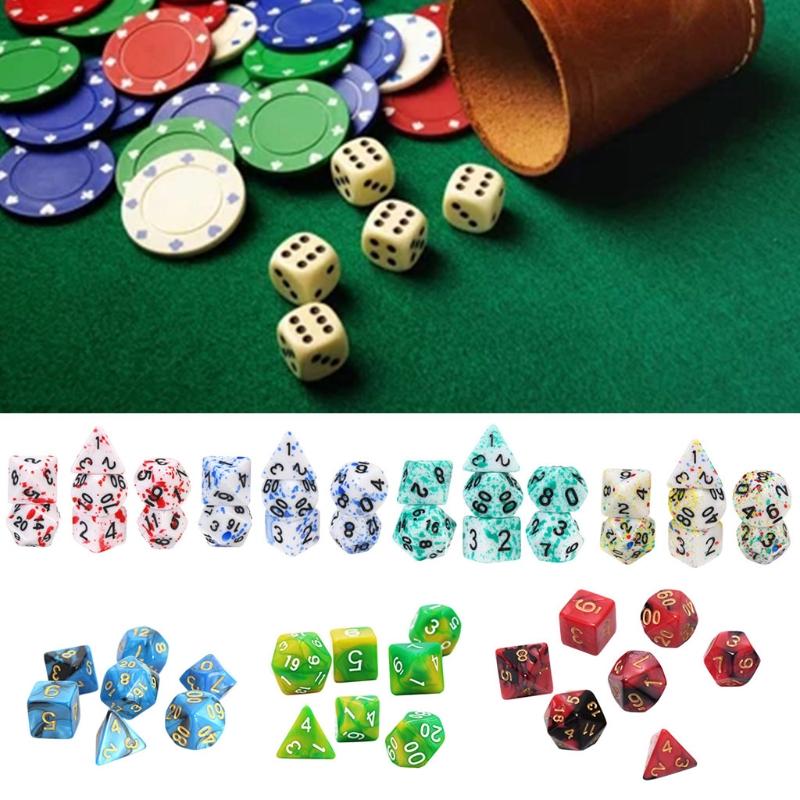 Color : A ZOUOOU RIDSVCVA94 7pcs/Set Acrylic Dice Set Different Shapes Digital Dice for RPG MTG DND Board Game Role Playing Games Random Color : A ZOUOOU RIDSVCVA94 7pcs/Set Acrylic Dice Set Different Shapes Digital Dice for RPG MTG DND Board Game Role Playing Games Random