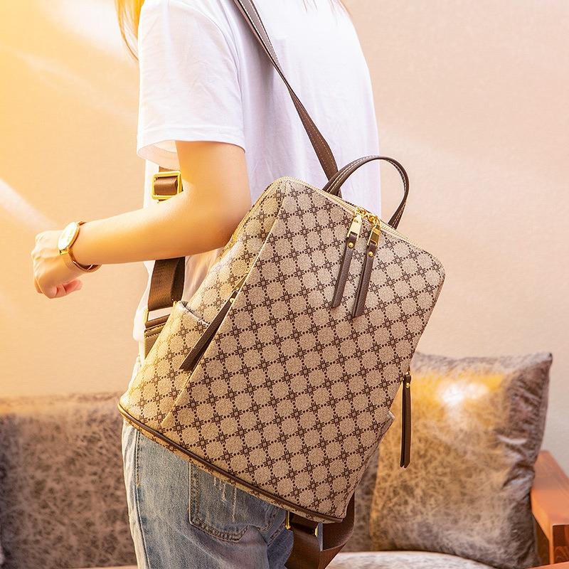 Echter Lederrucksack für Damen Neuer koreanischer Stil Modischer und vielseitiger Damenrucksack Trendmarke Große Kapazität