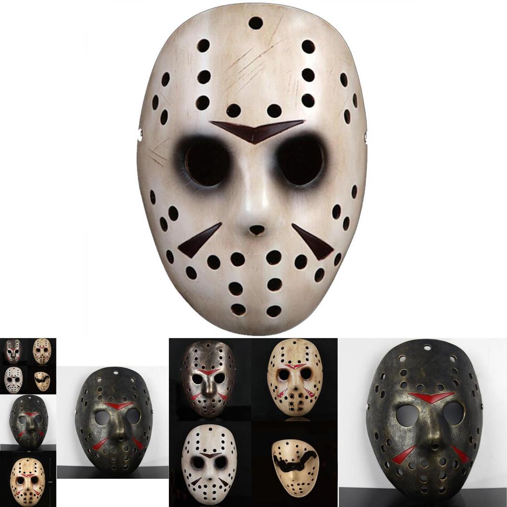 Halloweenowa Maska Freddy Vs Jason Unikalna Żywiczna Nakładka na Twarz na Straszne Imprezy Kostiumowe