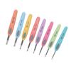 New Aluminium Crochet Hook Knitting Needles Stitches With Colourful Soft Plastic Handle