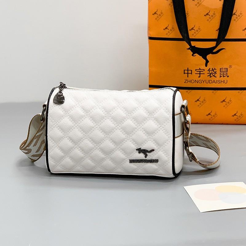 

2026 New Style Fashionable Texture Diamond-type Mommy Bag Cross-body Soft Leather Shoulder Pillow one size белый