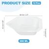 PATIKIL Boat-Shaped Measuring Dishes, Set of 12, Plastic, 500mL, Small Disposable Scale Trays, Anti-Static, Measuring Dishes for Liquids and Powders,