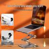 Carbon Steel Adjustable Laptop Stand - Three-Layer Riser for Desktop, Neck Support