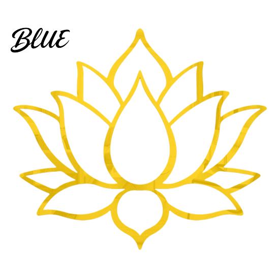 Lotus Flower Mirror Minimalist Ornament Sticker Decal Acrylic Decor Wall Zen Style Self Adhesive Decoration for Living Room Bedroom