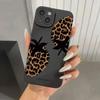 Leopardenmuster Erdbeere Weiche Silikonhülle Für iPhone 16 15 12 13 11 14 Pro Max 16 15 14 Plus Stoßfeste Kameraabdeckung