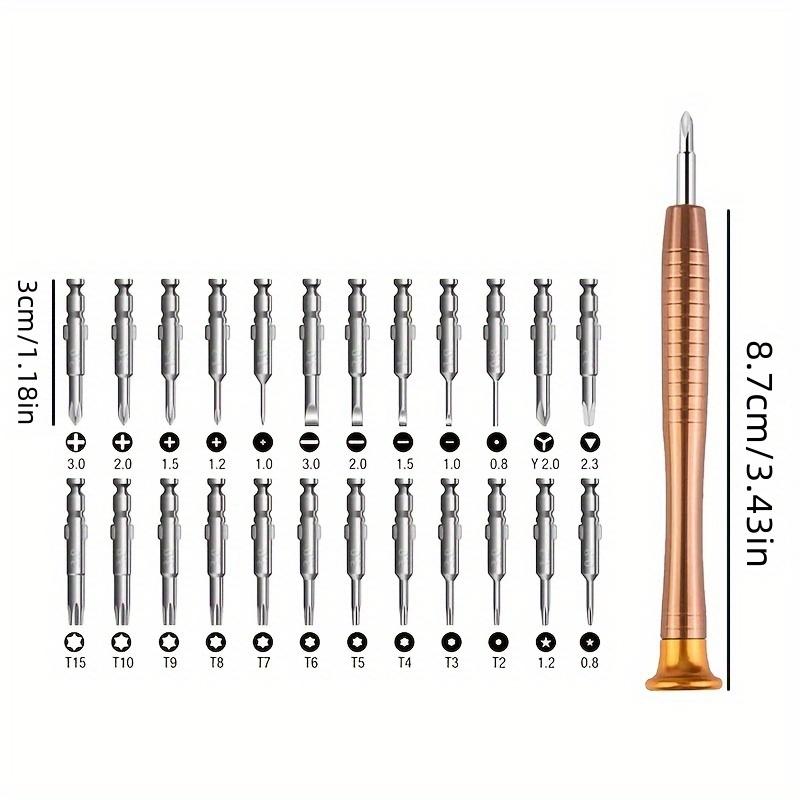 Mini sada přesných šroubováků 25 v 1 Elektronický Torx šroubovák Sada nástrojů pro otevírání a opravy pro iPhone, fotoaparát, hodinky, tablet, PC