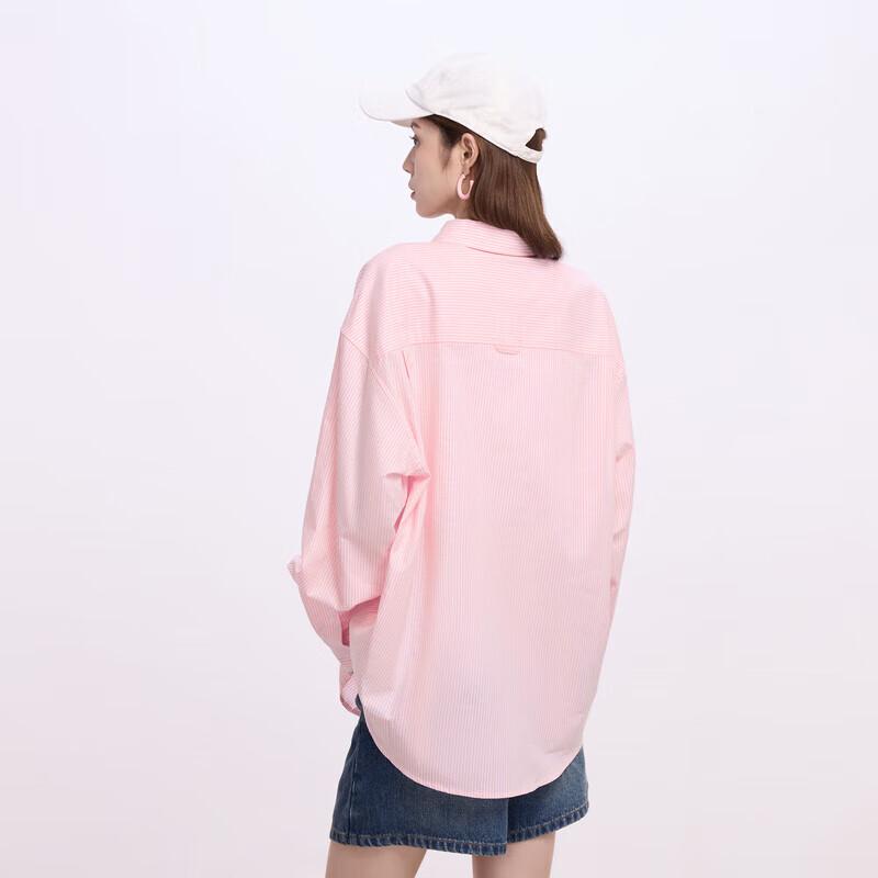 Gap Unisex Relaxed Fit Cotton Logo Striped Long Sleeve Shirt