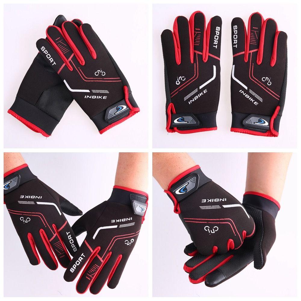 Breathable Cycling Gloves One Size Fits All Full Finger Road Riding Gloves  Women