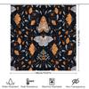 Moth Shower Curtain Botanical Forest Nature Decor Vintage Floral Bathroom Set Dark Academia Aesthetic Home Decor