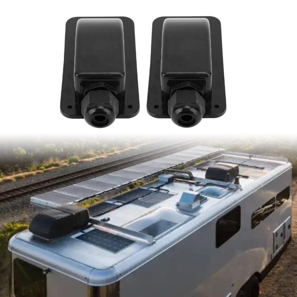 2PCS Black Solar Single Cable Entry Gland 6mm² To 11mm² Cable M20x1.5 Connector Cable Pass Through IP68 Rated Single Cable Entry