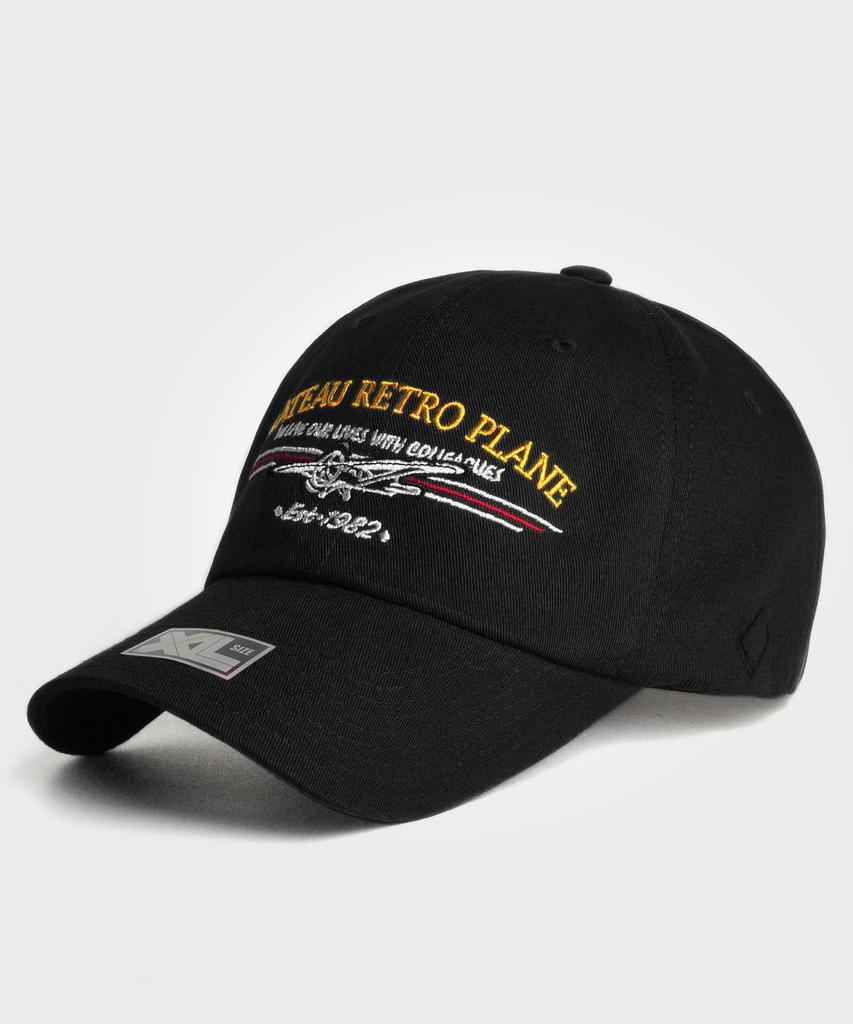 Peullaeto Big Size Ball Cap Xl Plateau Rp Vtg Cap Black