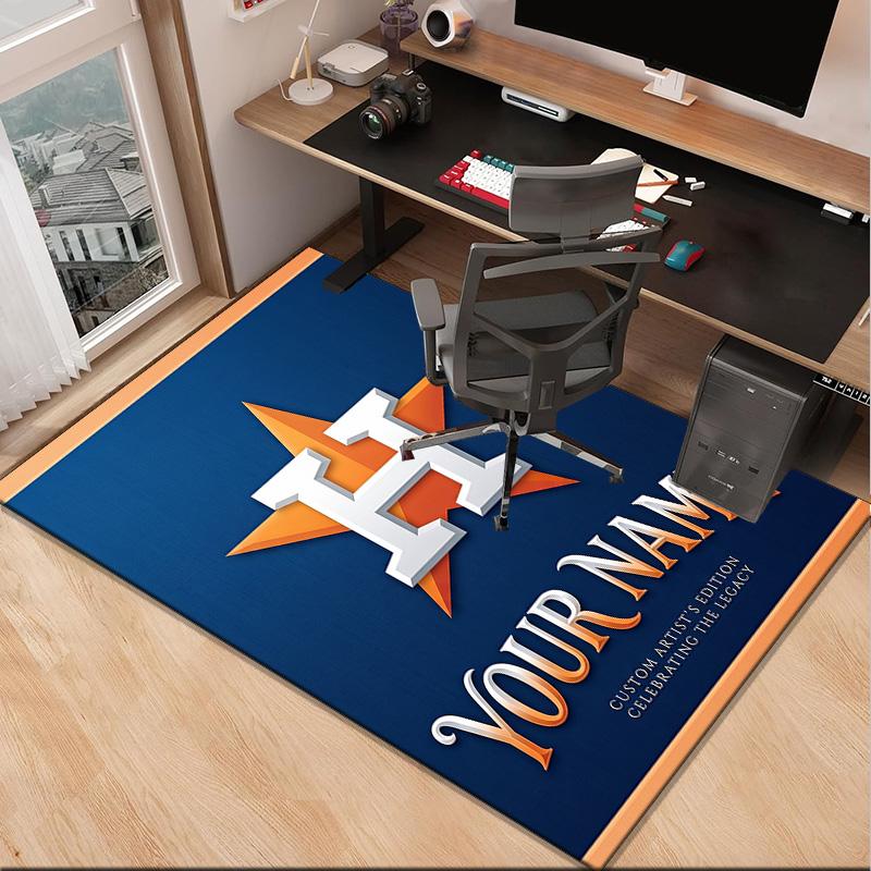 Custom NameHouston Basketball Graffiti Carpet, Indoor Rug, Chair Rug, Living Rooms, Doormat Made From Polyester Home Decor Birthday Christmas Gifts