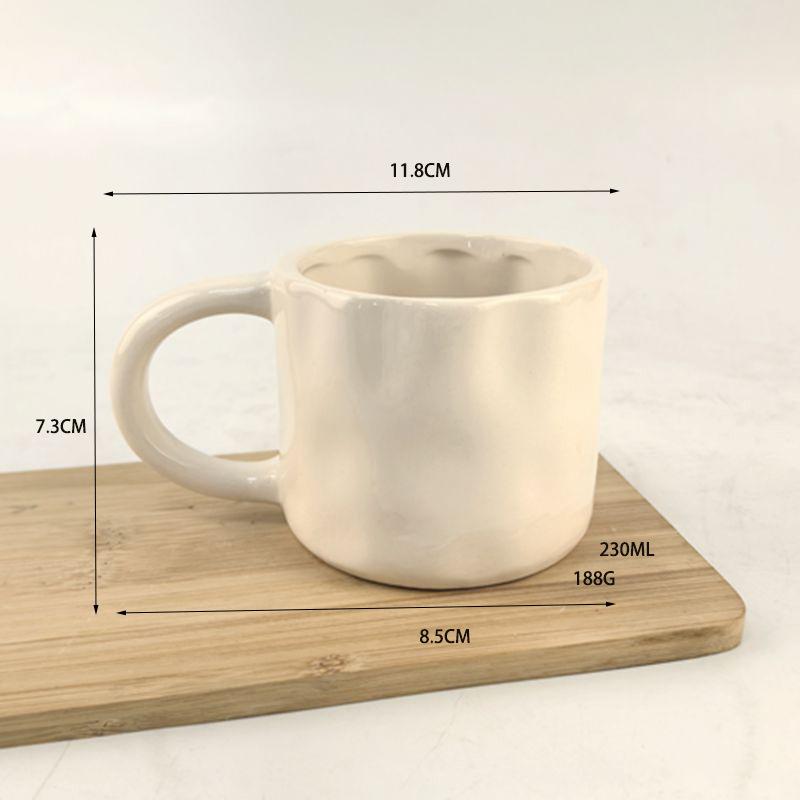 

Ins Wind Simple Water Cup Female Design Sense Niche Retro Mug Ceramic Cup Coffee Cup Couple Cup 201-300ml