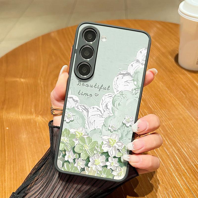 

Beautiful Flower Patterned Magnetic Phone Case For Samsung Galaxy A37 A17 A56 A36 A55 A35 A26 A16 A25 A15 A54 Acrylic Back Cover Galaxy A56