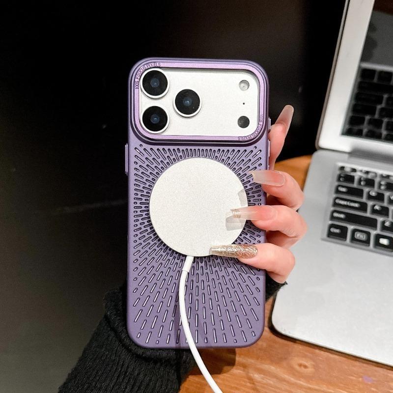 Breathable Cooling Heat Dissipation Magnetic Phone Case For For Iphone 17 16 1 14 Plus 13 12 Pro Max Hard Back Cover For