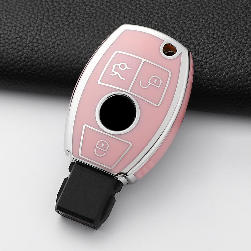 Fashion Tpu Car Key Case Cover Shell Fob For Mercedes Benz A B C E Class Gls Gla Glk Glc Cls Cla Amg W204 W205 W212 W463 W176